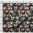 thumbnail image 2 of Soimoi Dog Printed, Cotton Fleece, Fabric by The Yard Sewing DIY Stretch Fabric 56 Inches Wide, WarmFabric for Hats, Coats, Gloves, Blankets, White & Black, 2 of 5