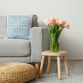 thumbnail image 3 of 18"x18" Simply Daisy Greek Key Poly Accent Pillow, Blue Qty 1, 3 of 5