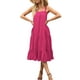 thumbnail image 1 of Sunloudy Vestido midi sin mangas para mujer, vestido de playa con volantes sueltos de color sólido sin mangas de verano Sunloudy  S M L XL, 1 of 9