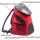 thumbnail image 4 of Mochila para transportar perros Manos libres Ventilación ajustable Manos Senderismo Viaje Bolsa de hombro doble Transporte de mascotas (Café) JAMW Sencillez, 4 of 5