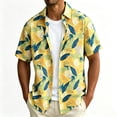 thumbnail image 2 of Juesizh Hawaiian Shirt for Men Short Sleeve Button up Shirts Fashion Casual Summer Printed Beach Shirts, XS-XL, 2 of 5