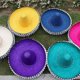 thumbnail image 2 of Sombrero de rafia de ala ancha para adultos y niños, gorro de paja Natural, Panamá, Cosplay de baile de verano, protector solar, 2 of 4