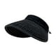 thumbnail image 2 of Sombrero de sol para mujer, cómodo, de ala ancha, portátil, con visera para vacaciones al aire libre. Negro, 2 of 9