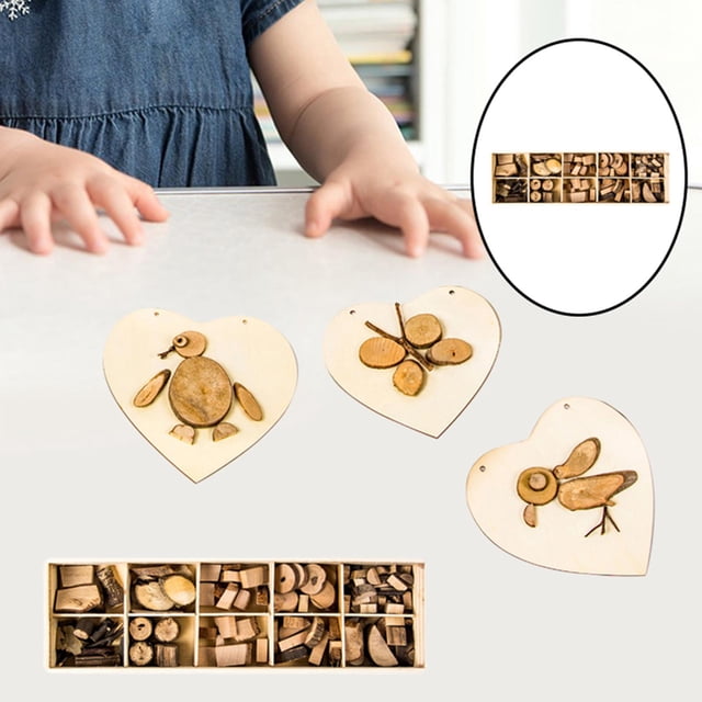 Bloques de piezas de troncos de sin terminar de tamaños para manualidades, bricolaje, decoraciones para , adornos -dix cuadrículas 10 cuadrículas CUTICAT Rebanadas De Artesanías
