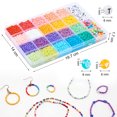 thumbnail image 3 of JEFFNIUB Glass Seed Beads Set for Bracelet Making 2mm, 20 Colours Small Seed Beads Kit with Letter Beads Smile Bead for Jewelry Making Colourful DIY Friendship Bracelets Necklaces, 3 of 5