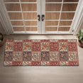 thumbnail image 2 of Red Boho Ethnic Floral Patchwork Pattern Door Rugs,Washable Non Slip Door Mats Indoor,Decorative Door Mats,Entry Mat Indoor for Entrance,Bedroom,Kitchen,Bathroom,16"x47", 2 of 6