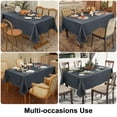 thumbnail image 6 of decorUhome Waterproof Rectangle Linen Tablecloth, Wipeable Burlap Table Cloth, Wrinkle and Stain Resistant Washable Table Cover for Kitchen, Dining, Parties, 52x70, Grey, 6 of 8