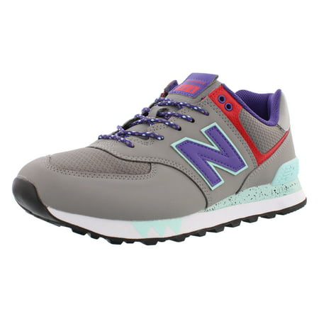 New Balance 574 Classic Womens Shoes Size 6.5, Color: Grey/Teal/Purple/White