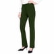 thumbnail image 1 of Pantalones de vestir Prolriy para mujer, rectos, formales, con bolsillos, cintura alta y trabillas, ideales para negocios y ocio, color verde XXL., 1 of 4