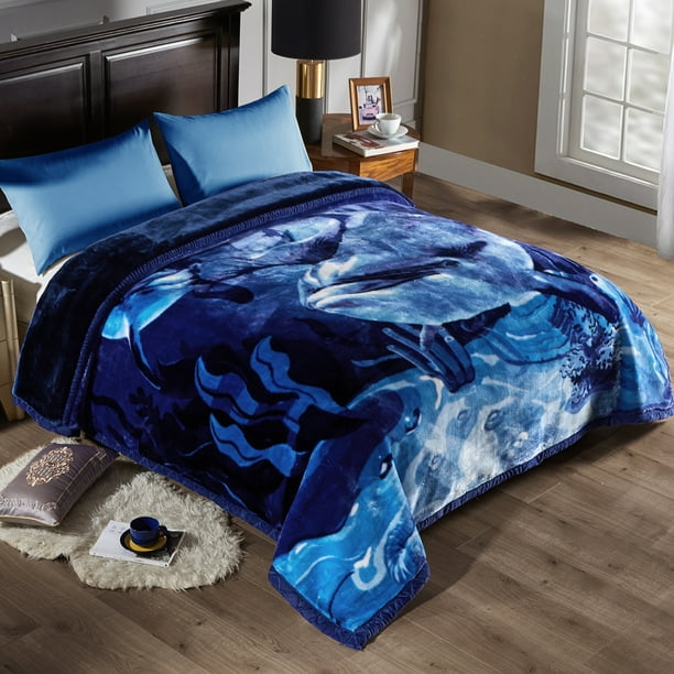 Luxury Winter Blanket For King Size Bed 2 Ply Reversible Soft Warm