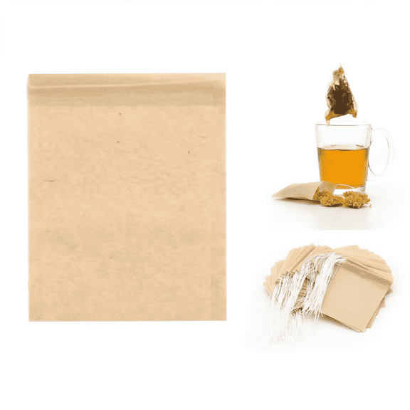 ROSEXIXI 300pcs 2.36*3.15in, Disposable Drawstring Filter Bags, Unbleached Paper, Empty Tea/Herb/Spice Bags