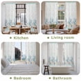 thumbnail image 6 of Aqua Coastal Shell Kitchen Curtains, Nautical Coral Starfish Seahorse Light Filtering Window Curtain Panels, 2Pcs Rod Pocket Window Treatments Set for Living Room Bathroom Bedroom 52x72 Inches, 6 of 9