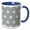 Blue/White, variant on 3drose, Triquetra Celtic Knot Interlaced with a Circle Pattern, 11oz Mug