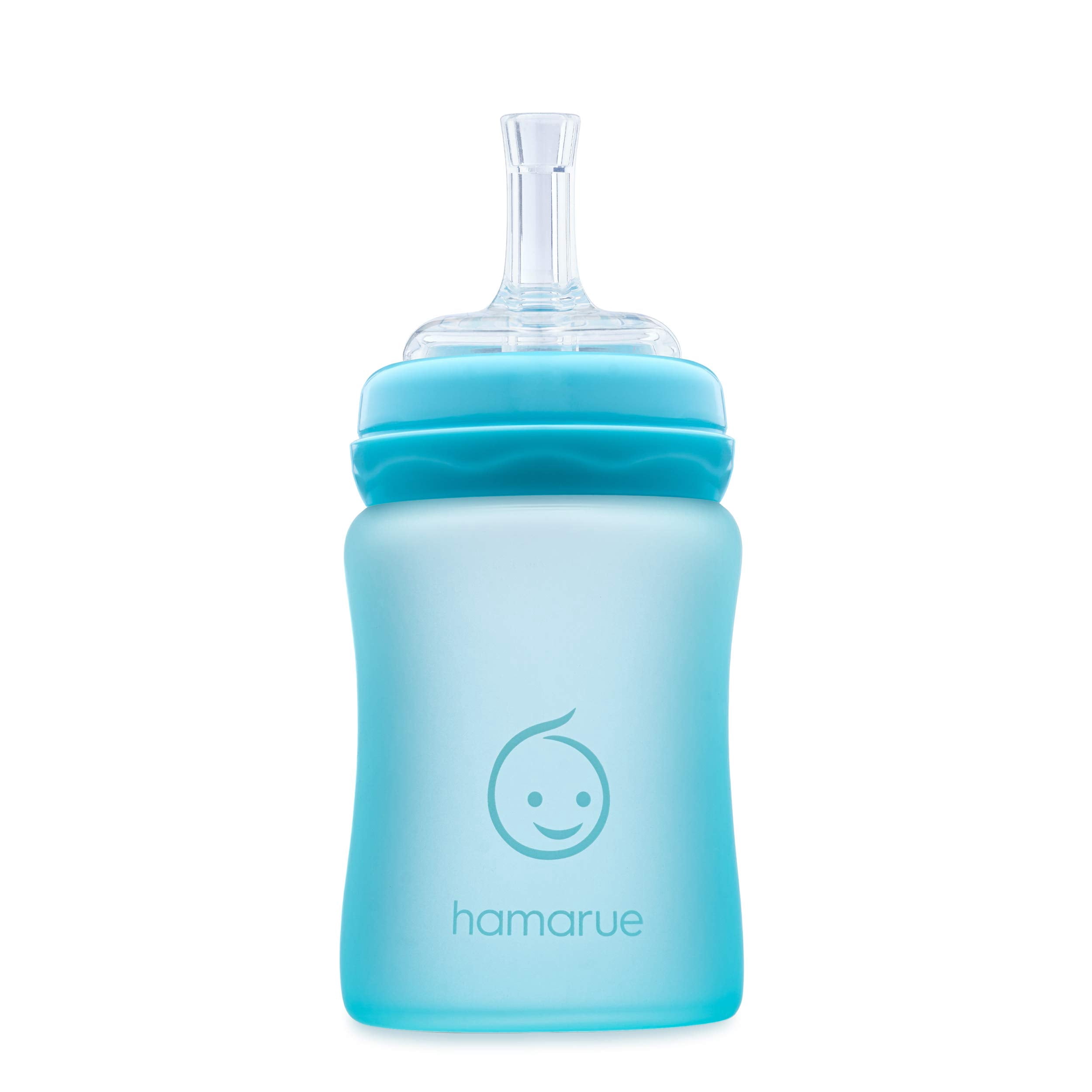 Hamarue Glass Sippy Cups for Toddlers | Silicone Coated Baby Bottles | Transition Straw Cup