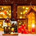 thumbnail image 2 of Christmas Village Houses  Resin Christmas Village with Warm Light Battery Operate  Christmas Home Table Decor  B, 2 of 8
