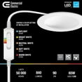 thumbnail image 2 of Commercial Electric 6" Color Selectable Canless Recessed Integrated LED Kit, 2 of 10
