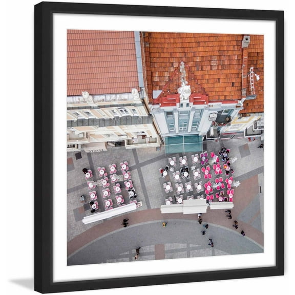 "Outdoor Eating" Framed Painting Print