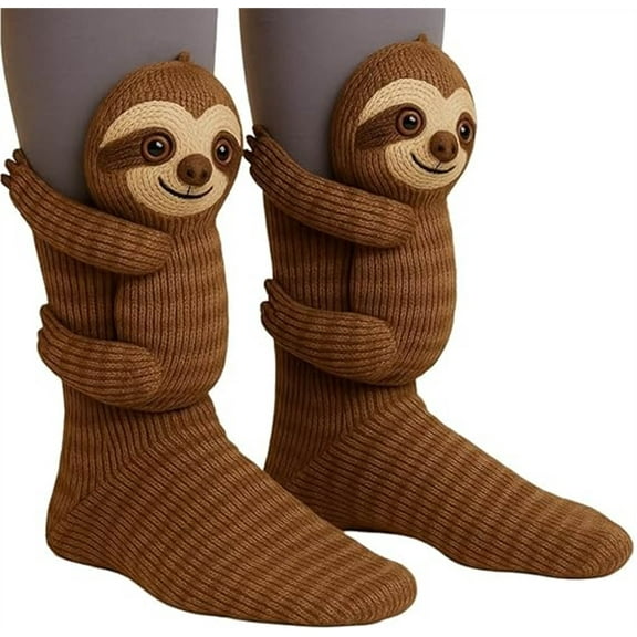Animal Knitted Socks - Plush Crew Socks with 3D Animal Design, Cozy All-Season Gift Socks for Women & Teens