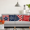 thumbnail image 5 of 4th of July Throw Pillow Covers 18x18 Set of 4 Patriotic Pillow Covers American Flag Day Pillow Covers Memorial Day Independence Day Cushion Covers for Home Outdoor Sofa Couch Decorations (18 inch), 5 of 6