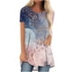 thumbnail image 2 of Fiudx Ofertas Del Día Blusa de Manga Corta con Cuello Redondo y Estampado de Verano para Mujer, 2 of 5