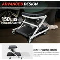thumbnail image 4 of Foldable Creeper, 2-in-1 Rolling Garage Z Creeper Car & Seat, 36" Roller Mechanics Under Car Chair, 330 LBS Weight Capacity Heavy Duty, Black, 4 of 7