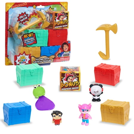 Just Play Ryan’s World Ryan’s World Pry and Smash Surprise Treasure, 5-surprises inside, Kids Toys for Ages 3 up