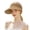 Brown, variant on Womens Sun Visor Hats Lightweight Wide Brim Sun Protection Open-Top Beach Hat Outdoor Foldable Straw Sun Hats for Travel