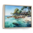 thumbnail image 2 of Designart "Maldivian Beaches IV" Nautical & Beach Floater Framed Wall Art Print, 2 of 7