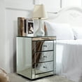 thumbnail image 1 of Modern Mirrored 3-Drawers Nightstand Bedside Table, 1 of 7