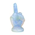 thumbnail image 1 of CAIROYAR Mini figura de cristal para el dedo medio, divertida estatua de cristal para el dedo medio, estatua de bolsillo tallada a mano, decoración de cristal para el dedo medio, bonitos regalos de de, 1 of 7