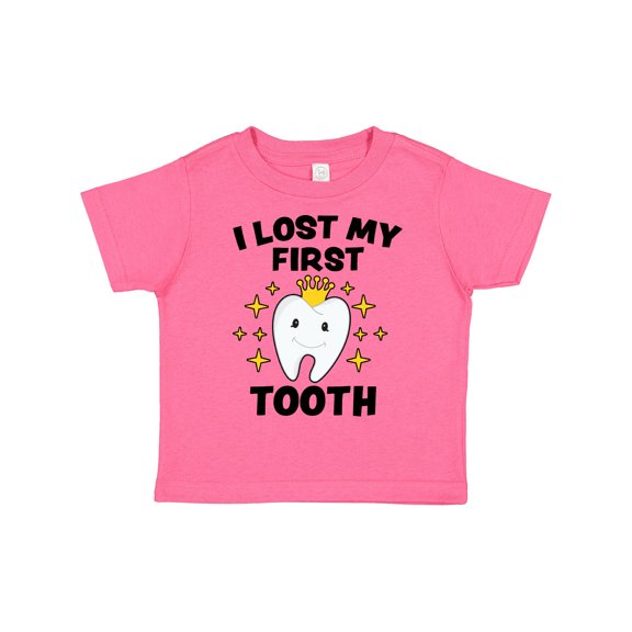 Inktastic I Lost My First Tooth with Cute Tooth and Sparkles Boys or Girls Toddler T-Shirt