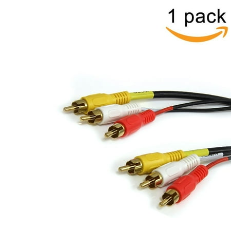 - Uninex 6ft RCA Gold Plated Stereo Audio/Video Patch Composite Cable
