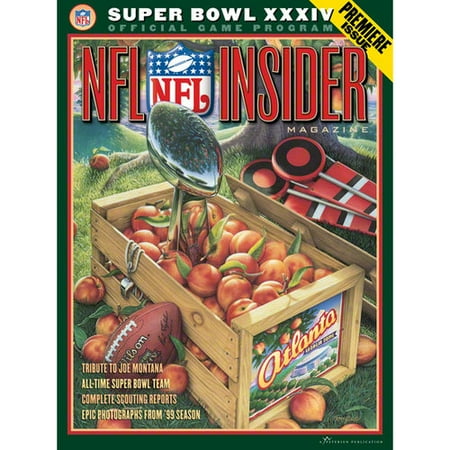 NFL - Canvas 36 x 48 Super Bowl XXXIV Program Print | Details: 2000, Rams vs. Titans