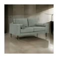 thumbnail image 5 of Benjara Haez 60 Inch Loveseat, 2 Bolster Pillows, Chevron, Light Gray Polyester-Color:Light GrayMaterial, 5 of 6