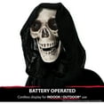 thumbnail image 4 of Haunted Hill Farm 5 ft Life-Size Animated Grim Reaper Prop w/ Chain and Rotating Head for Indoor or Outdoor Halloween Decoration, Battery-Operated, 4 of 12