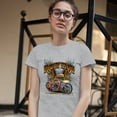 thumbnail image 3 of Tee Hunt Ridin' High T-Shirt Biker Forever American Eagle Women's T-Shirt Tee, Gray, XX-Large, 3 of 5