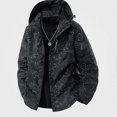 thumbnail image 2 of Zefriona Men's Water-Resistant Hooded Lightweight Softshell Jacket for Travel Black XL, 2 of 9
