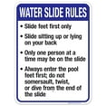 thumbnail image 1 of New Mexico Water Slide Rules Sign, Complies With State Of New Mexico Pool Safety Code, 18x24 Aluminum, 1 of 1