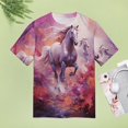 thumbnail image 5 of Cool Horse T-Shirt O Neck Retro Print Big Size T-Shirts Short Sleeve Tees Womens Pretty Design, 5 of 5