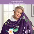 thumbnail image 3 of Mother''s Day Blanket Gifts for Grandma, Grandma Birthday Gifts, Grandma Gifts from Grandkids, Great Grandma Gifts, I Love You Grandma, Soft Throw 60" x 50", Purple, 3 of 6