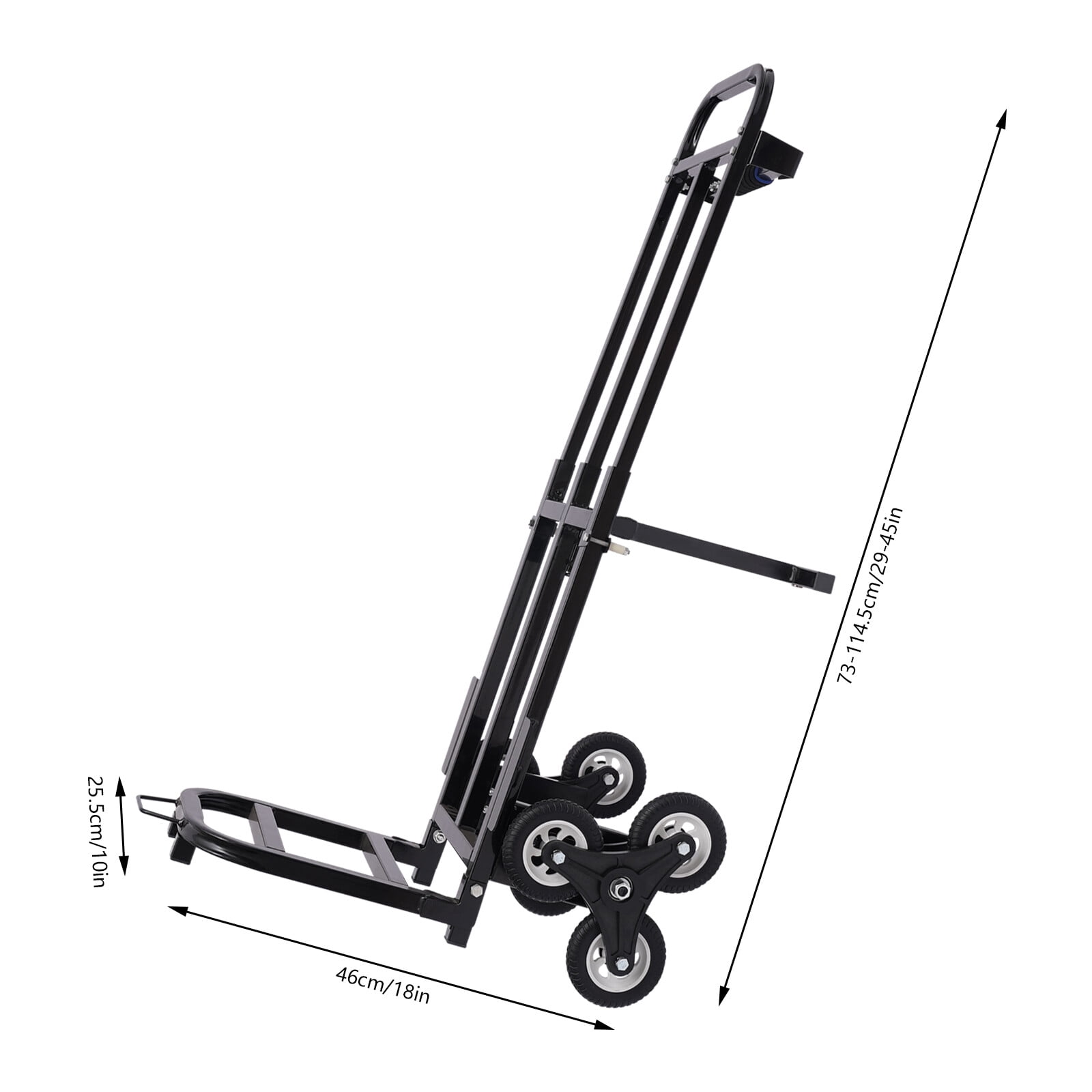 210kg/460lbs Capacity Stair Climbing Trolley Cart, Folding Portable Stair Climber Hand Truck with 6 Wheels for Pulling