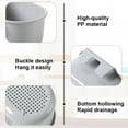 thumbnail image 4 of Kitchen Sink Drainage Strainer Basket Corner Sink Strainer Basket Hanging Sink Corner Colander Triangle Multifunctional Kitchen Sink Waste Filter Gray, 4 of 5