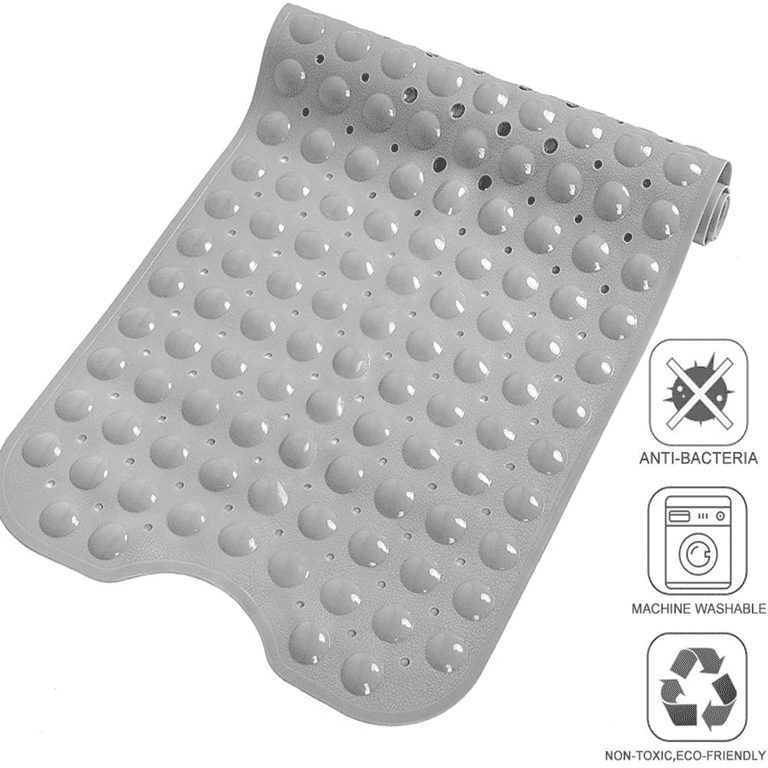 Suptree Non-Slip Bathtub Mat with Suction Cups, Gray photo 5