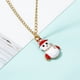 thumbnail image 4 of Precioso collar con colgante de esmalte de cristal, pendientes colgantes, muñeco de nieve, , árbol de Navidad, 9 estilos, conjunto de joyas de - Muñeco de nieve 2 Sunnimix  Conjunto de joyas de Navidad, 4 of 8