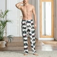thumbnail image 5 of Vintage Motorcycles Biker Pattern Men'S Pajama Pants Soft Sleep Lounge Pants Pjs Bottoms With Pockets Small, 5 of 6