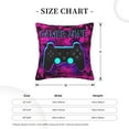 thumbnail image 4 of Square Throw Pillow Covers with Core, Flame Game Handle Print Pillows for Sofa Beds, 18"x18", 4 of 9