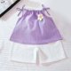 thumbnail image 4 of Conjunto Corto Casual para las Niñas Camisola sin Mangas con Pantalones Elásticos de Cintura Cómodo de Dos Piezas, 4 of 6