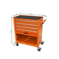 thumbnail image 6 of Tcbosik 4 Drawers Tool Cart on Wheels, Rolling Storage Cabinet with Handle, Tool Organizer Box for Garage, Warehouse, Workshop, Repair Shop, Orange, 6 of 10