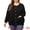 Black, variant on Women's Plus Size Button Down Crew Neck Cardigan Sweater 2X Dark Brown