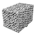 thumbnail image 1 of Alphabet Dog Crate Cover, Monochrome Design of ABC's in Various Motifs Floral Details Swirls and Streaks, Easy to Use Pet Kennel Cover Small Dogs Puppies Kittens, 7 Sizes, Charcoal Grey, by Ambesonne, 1 of 6